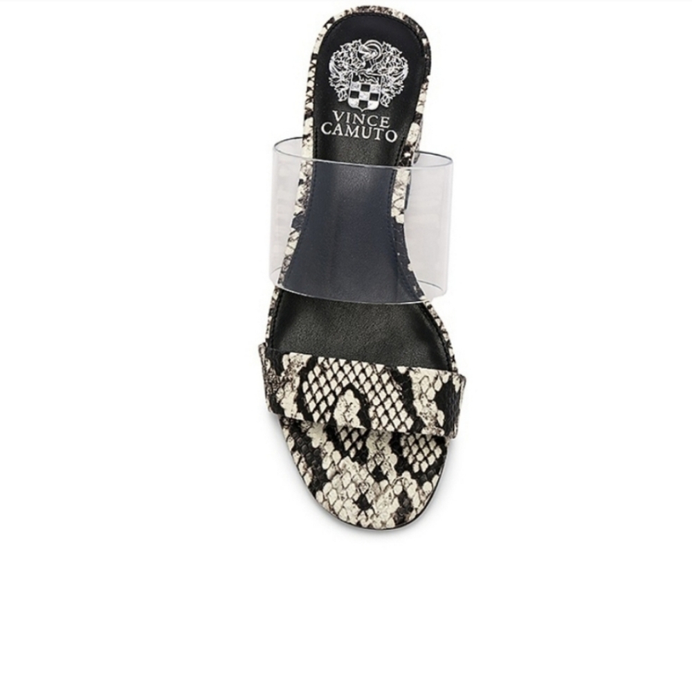 Vince Camuto Snake Print Embossed Open Toe Sandals size 8 - Picture 4 of 16